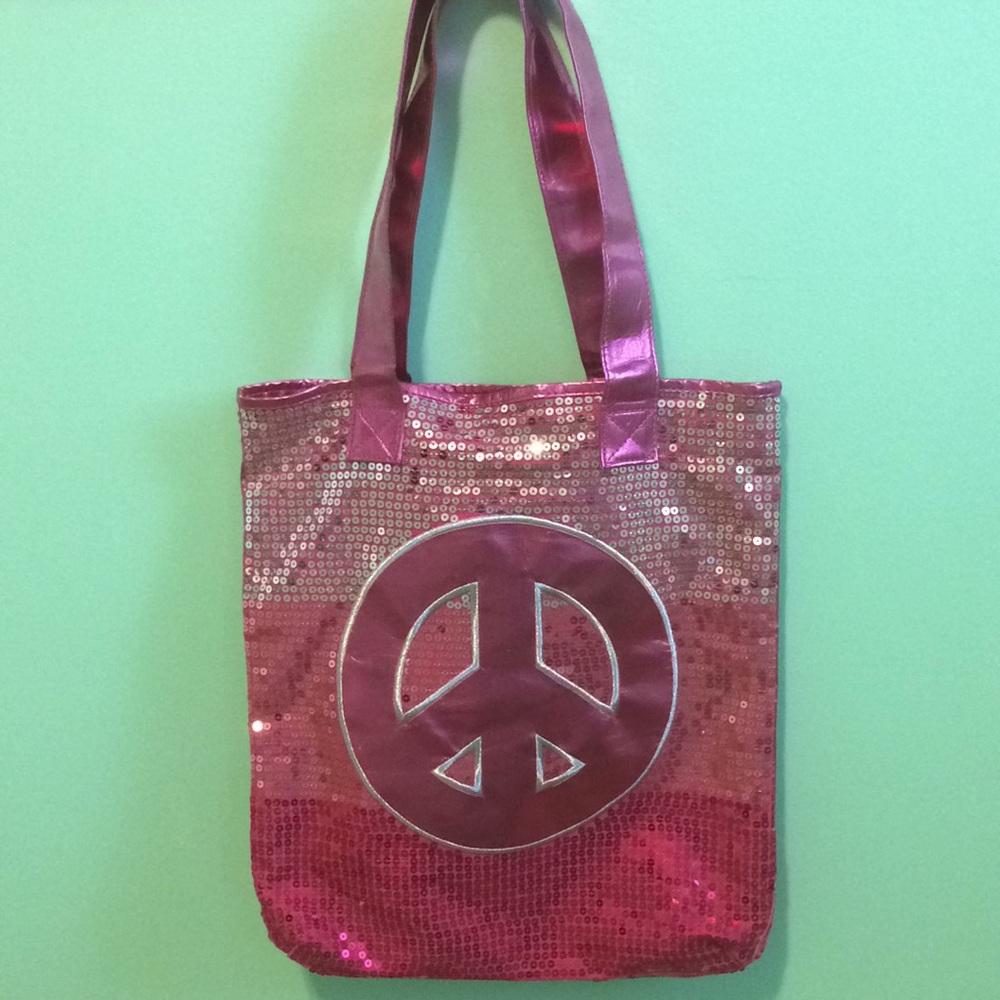 Peace Sequin Bag